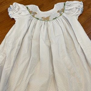 Smocked puppy dress
